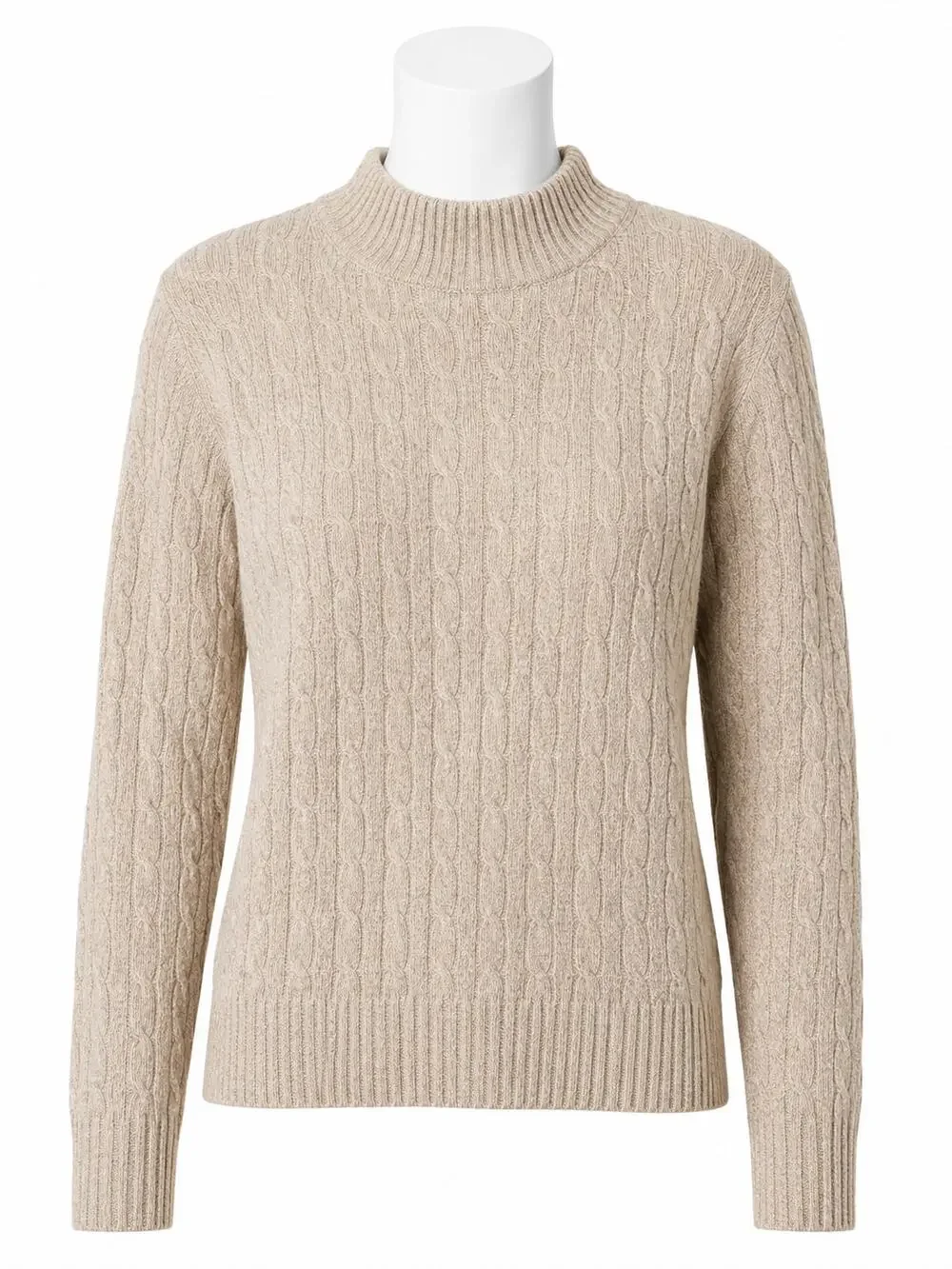 J.Crew Factory Cable Knit Mockneck Sweater - Size S